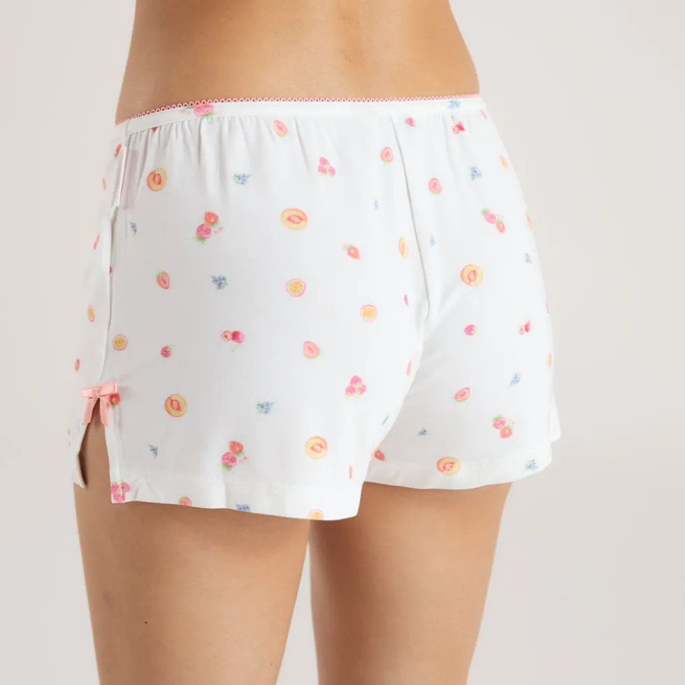 Short de Pyjama en Modal - Fruits Blancs