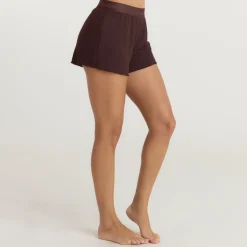 Short de Pyjama Soft Waffle - Chocolat Noir