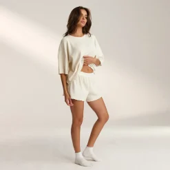 Short de Pyjama Soft Waffle - Cream