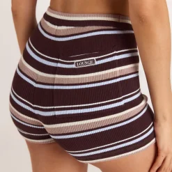Short en Tricot - Rayures Marron