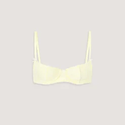 Soutien-Gorge en Coton Rayé - Jaune