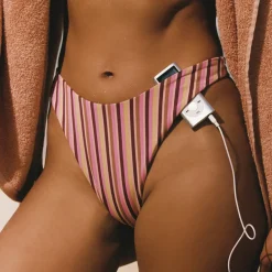 String de Bikini High-Leg Sunstripe - Rayures Rétro