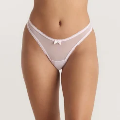 String à Nœud Satiné - Rose
