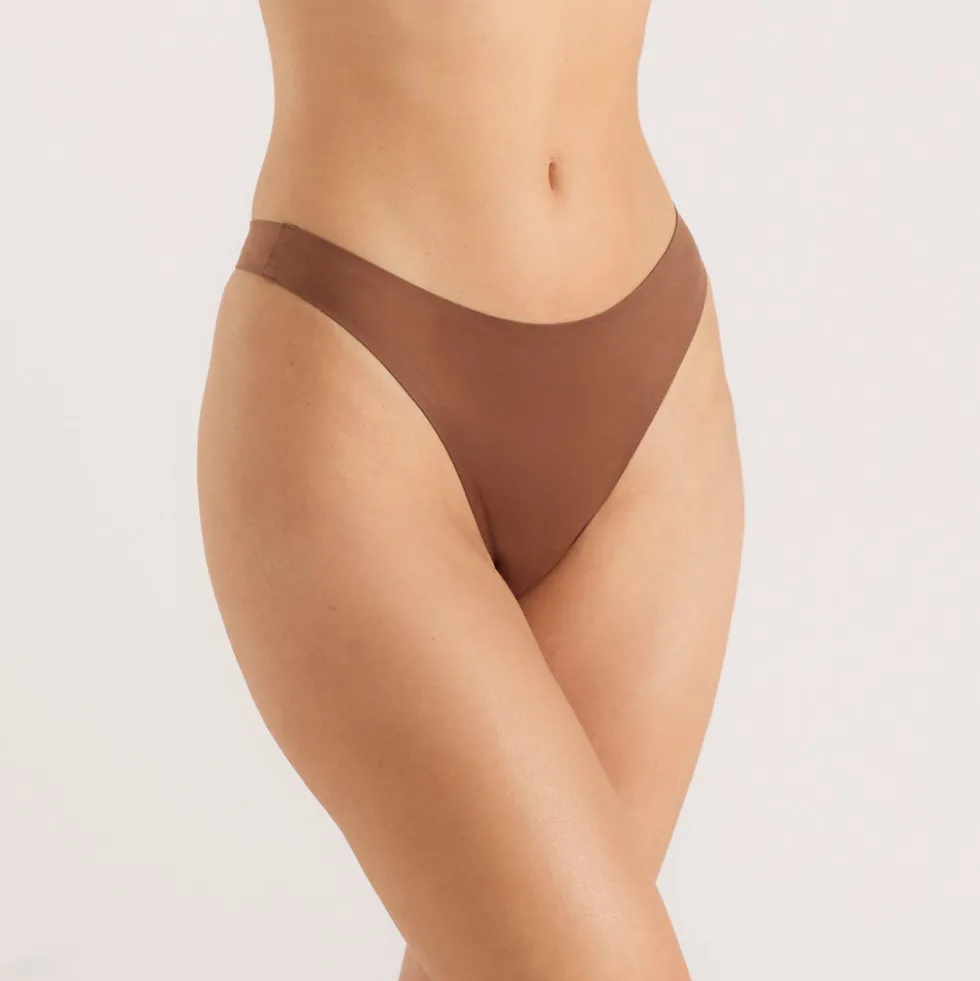 Strings sans Couture (Pack de 3) - Noisette