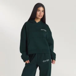 Sweat à Capuche Lounge Living - Vert Forêt