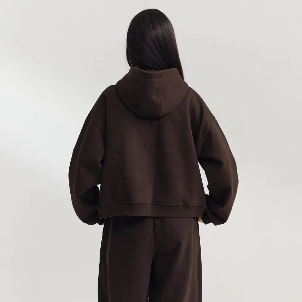 Sweat à Capuche Oversize - Chocolat Noir