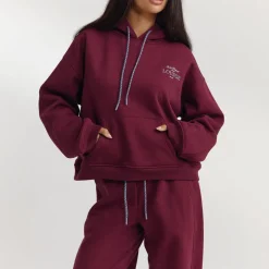 Sweat à Capuche Oversize - Laque Cerise
