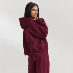 Sweat à Capuche Oversize - Laque Cerise