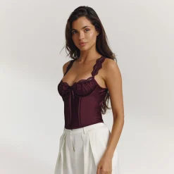 Top Bustier Eledora - Prune