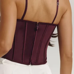 Top Bustier Eledora - Prune