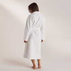 Towelling Dressing Gown - White