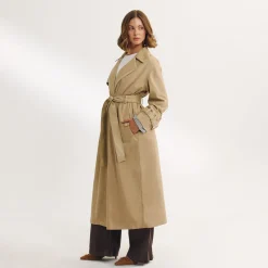 Trench avec Finitions en Daim - Sable