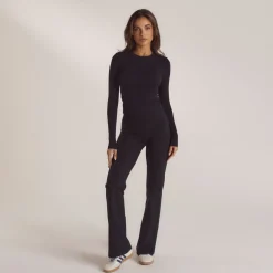 T-Shirt Manches Longues en Coton - Noir