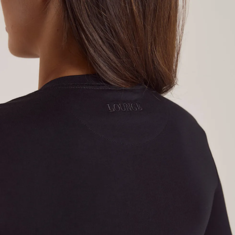 T-Shirt Manches Longues en Coton - Noir