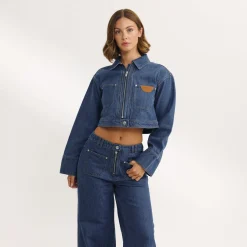 Veste Boxy en Denim - Bleu