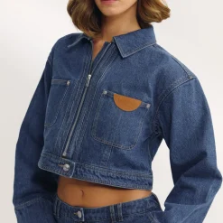 Veste Boxy en Denim - Bleu