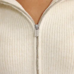 Veste Structurée en Maille - Crème