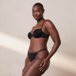 Your Everyday T-shirt Soutien-Gorge et String/Culotte Ensemble - Noir