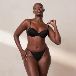 Your Everyday T-shirt Soutien-Gorge et String/Culotte Ensemble - Noir