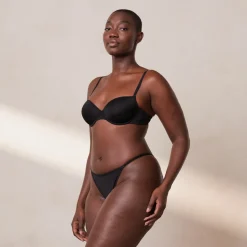 Your Everyday T-shirt Soutien-Gorge et String/Culotte Ensemble - Noir