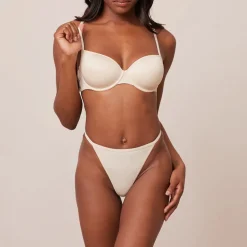 Your Everyday T-shirt Soutien-Gorge et String/Culotte Ensemble - Latte